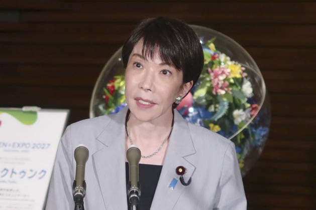 Japan PM Takaichi, Iran President Pezeshkian hold phone talks Japanese Prime Minister Sanae Takaichi speaks to reporters at the premier s office in Tokyo on June 1, 2026, after phone talks with Iranian President Masoud Pezeshkian. Takaichi called for the free and safe passage of ships through the Strait of Hormuz.  A14AA0005617367P