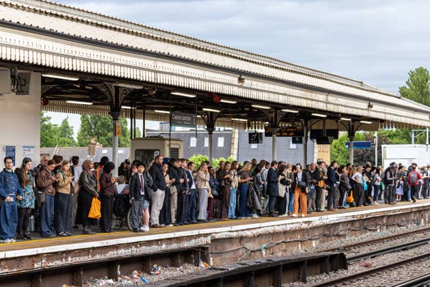 June 2, 2026, London, UK: London, UK. Long queues on the Overground platforms at Clapham Junction south-west London as commuters try to circumvent the 24 hour tube strike this morning. Members of the RMT Union have walked out over a dispute with TFL to introduce a 4 day week. Another 24 hour strike is set for Thursday with the Circle Line, Piccadilly Line Metropolitan Line and Central Line shut down causing major delays on the rest of the Tube network. London UK  - ZUMAl94_ 20260602_zaf_l94_033 Copyright: xAlexxLentatix