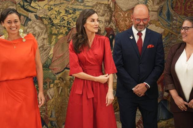 Spanish Queen Letizia attending to the representation of digital moms in Madrid on Tuesday, 2 June 2026 Cordon Press 