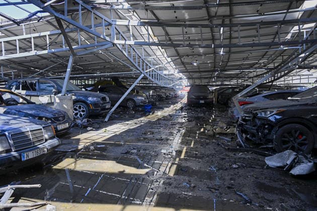 Damage reported near hospital following strike in southern Lebanon TYRE, LEBANON - JUNE 02: Buildings and a parking area opposite Jabal Amel Hospital, the largest hospital in the city of Tyre, sustain heavy damage following a strike in the Maarakah area of southern Lebanon, on June 02, 2026. The hospital building, nearby structures, and vehicles are also damaged. Houssam Shbaro Anadolu Tyre Lebanon. Editorial use only. Please get in touch for any other usage.  Copyright: x2026xAnadoluxHoussamxShbarox
