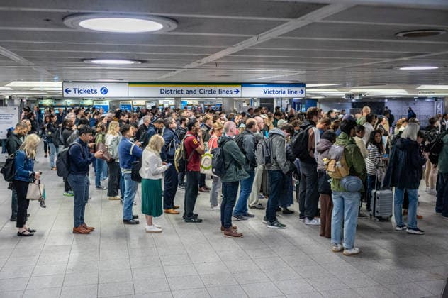 June 2, 2026, London, UK: London, UK. Over grounding at Victoria Station Underground, London as commuters try to circumvent the 24 hour tube strike this morning. Members of the RMT Union have walked out over a dispute with TFL to introduce a 4 day week. Another 24 hour strike is set for Thursday with the Circle Line, Piccadilly Line Metropolitan Line and Central Line shut down causing major delays on the rest of the Tube network. London UK  - ZUMAl94_ 20260602_zaf_l94_037 Copyright: xAlexxLentatix