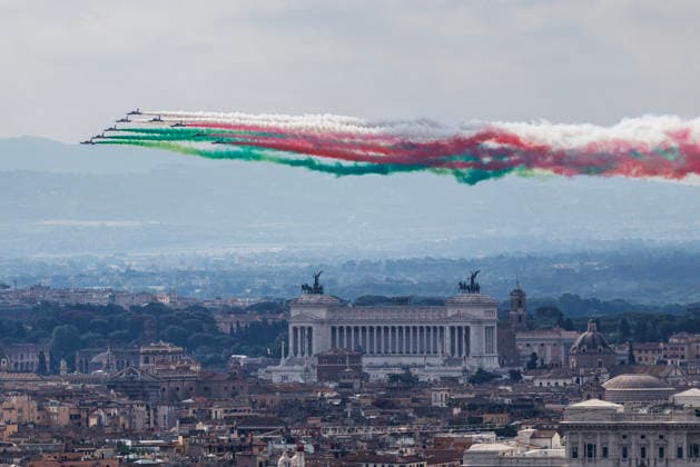 June 2, 2026, Roma, Italia, Italia: Republic Day, the Frecce Tricolori flyover over Rome, Italy 02 06 2026 *** Local Caption *** Festa della Repubblica, Il sorvolo delle Frecce Tricolori Roma, 02 06 2026 Roma Italia  - ZUMAa289 20260602_zia_a289_005 Copyright: xFrancescoxFotiax xAgfx