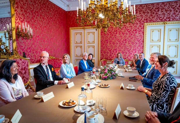 02-06-2026 Palace Queen Maxima and King Willem-Alexander during a meeting with 10 Dutch citizens for an in-depth conversation, about their letters send to the royals, at palace Noordeinde in The Hague. Â  Copyright: xPPEx