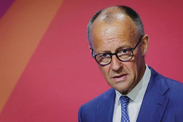 Friedrich Merz (CDU), Bundeskanzler, aufgenommen beim Ostdeutschen Wirtschaftsforum in Bad Saarow, 02.06.2026. Bad Saarow Deutschland *** Friedrich Merz CDU , Federal Chancellor, photographed at the East German Economic Forum in Bad Saarow, 02 06 2026 Bad Saarow Germany Copyright: xFlorianxGaertnerx