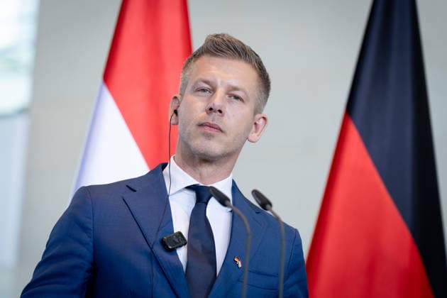 Ministerpräsident, Péter Magyar Berlin, Bundeskanzleramt, Pressekonferenz, Ministerpräsident, Ungarn, Péter Magyar Berlin Berlin GER *** Prime Minister, Péter Magyar Berlin, Federal Chancellery, Press conference, Prime Minister, Hungary, Péter Magyar Berlin Berlin GER