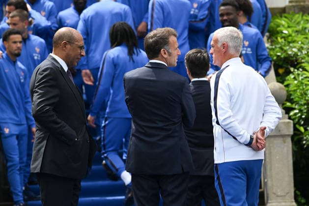 French President Emmanuel Macron Visits National Football Centre Ahead of 2026 FIFA World Cup French President Emmanuel Macron and First Lady Brigitte Macron visit the National Football Centre in Clairefontaine, near Paris, on June 2, 2026. Ahead of the 2026 FIFA World Cup, the President met players and coaching staff of the France men’s national football team to express his support. He also met members of the France women’s national team as they prepared for upcoming FIFA Women’s World Cup 2027 qualifying matches. Photo by Jeanne Accorsini Pool ABACAPRESS.COM Clairefontaine France  Copyright: xAccorsinixJeanne Pool ABACAx