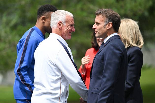 French President Emmanuel Macron Visits National Football Centre Ahead of 2026 FIFA World Cup French President Emmanuel Macron and First Lady Brigitte Macron visit the National Football Centre in Clairefontaine, near Paris, on June 2, 2026. Ahead of the 2026 FIFA World Cup, the President met players and coaching staff of the France men’s national football team to express his support. He also met members of the France women’s national team as they prepared for upcoming FIFA Women’s World Cup 2027 qualifying matches. Photo by Jeanne Accorsini Pool ABACAPRESS.COM Clairefontaine France  Copyright: xAccorsinixJeanne Pool ABACAx