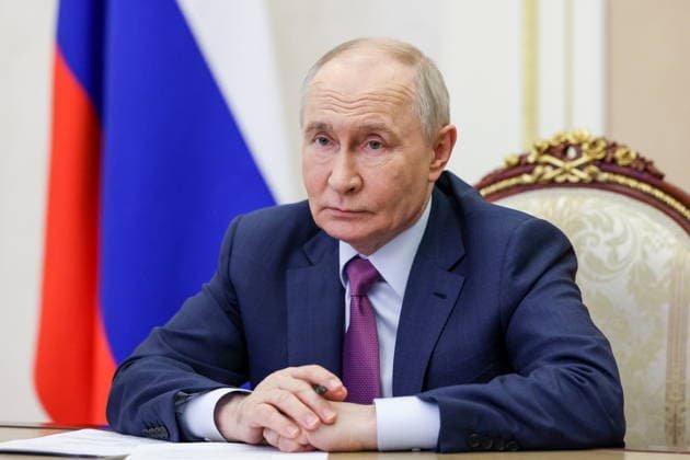 RUSSIA, MOSCOW - JUNE 2, 2026: Russia s President Vladimir Putin attends a meeting of the Presidential Council for State Policy on Promoting the Russian Language and the Languages of the Peoples of Russia via video link. Vyacheslav Prokofyev Russian Presidential Press and Information Office TASS  93299000