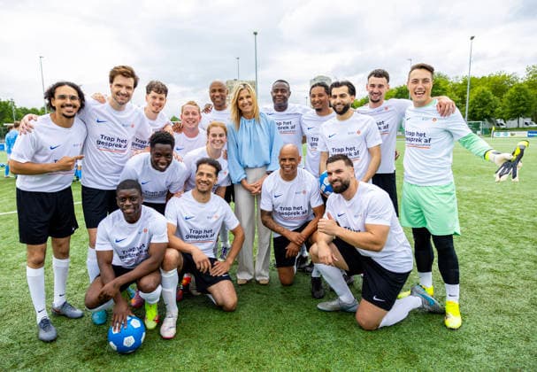 02-06-2026 Voorburg Queen Maxima, Honorary Chair of the MIND Us Foundation, during the kick off the ˜The Invisible Injury™ program by the KNVB and Zilveren Kruis at Forum Sport in Voorburg. Â  Copyright: xPPEx