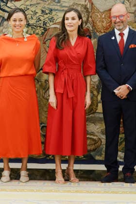 02-06-2026 Queen Letizia receives during a meeting with the representation of the online community and training platform Mamis Digitales , at the palace Zarzuela in Madrid. No Spain Â  Copyright: xPPEx