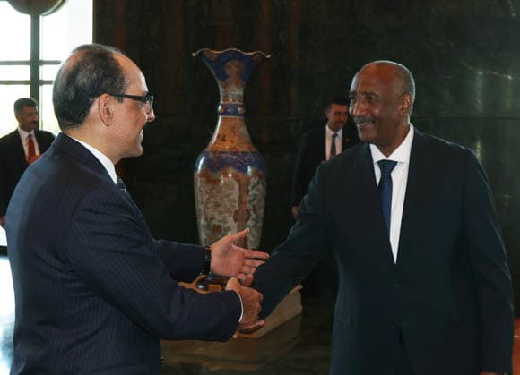 Turkish President Recep Tayyip Erdogan ANKARA, TURKIYE - JUNE 02: (----EDITORIAL USE ONLY MANDATORY CREDIT - TURKISH PRESIDENCY MUSTAFA KAMACI HANDOUT - NO MARKETING NO ADVERTISING CAMPAIGNS - DISTRIBUTED AS A SERVICE TO CLIENTS----) Ibrahim Kalin (L), Head of Turkiye s National Intelligence Organization (MIT), shakes hands with Abdel Fattah al-Burhan (R), Chairman of the Transitional Sovereign Council of Sudan, during an official meeting program at the Presidential Complex in Ankara, Turkiye on June 02, 2026. Turkish Presidency Mustafa Kamaci Handout Anadolu Ankara Turkey. Editorial use only. Please get in touch for any other usage.  Copyright: x2026xAnadoluxTurkishxPresidencyx xMustafaxKamacix xHandoutx