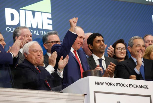 Dime Commercial Bank President & Chief Executive Officer Stuart H. Lubow and other representatives of Dime ring the opening bell at the New York Stock Exchange on Wall Street on Tuesday, June 2, 2026 in New York City. According to Tuesday s Job Openings and Labor Turnover Survey, Job openings surged in April to reach their highest level since May 2024.  NYP20260602111 JOHNxANGELILLO