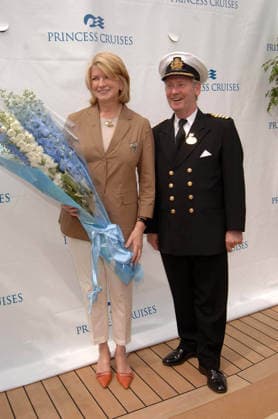 PRINCESS CRUISE AR June 14, 2006 - New York, New York, USA - Crown Princess s newest vessel in the Fleet makes its New York debut. Christened by Martha Stewart. Entertained by Katharine McPhee. Special guest , Katharine Close , also attends At Pier 12 in Red Hook, Brooklyn, NY on June 14,2006..K48306AR. ANDREA RENAULT- MARTHA STEWART AND CAPTAIN A. PROCTOR Copyright: xAndreaxRenaultx