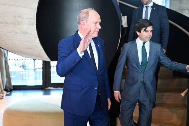 Alberto of Monaco presides over the 10th Anniversary Event of the Prince Albert II of Monaco Foundation in Spain Alberto II of Monaco and Diego del Alcázar Benjumea, Executive Vice President of IE University, during the 10th Anniversary Event of the Prince Albert II of Monaco Foundation in Spain, on June 2, 2026, in Madrid Spain FAMOUS FOUNDATION ANNIVERSARY ROYALTY José Madrid Madrid Madrid Spain  Copyright: xJosÃ xOlivax 7566816
