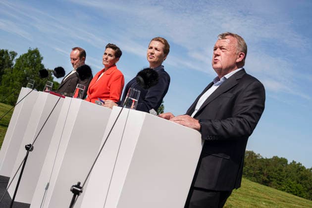 DENMARK Government Platform Presented Party leaders Martin Lidegaard (Radikale Venstre), Pia Olsen Dyhr (SF), future Prime Minister Mette Frederiksen (Social Democrats), and Lars Loekke Rasmussen (Moderates) present the government platform for a new government in Denmark, at Marienborg in Kongens Lyngby, Tuesday, June 2, 2026. (Photo: Liselotte Sabroe Ritzau Scanpix) , Copenhagen Denmark *** DENMARK Government Platform Presented Party leaders Martin Lidegaard Radikale Venstre , Pia Olsen Dyhr SF , future Prime Minister Mette Frederiksen Social Democrats , and Lars Loekke Rasmussen Moderates present the government platform for a new government in Denmark, at Marienborg in Kongens Lyngby, Tuesday, June 2, 2026 Photo Liselotte Sabroe Ritzau  Copyright: Ritzau Scanpix LiselottexSabroex spdk20260602-175416-L