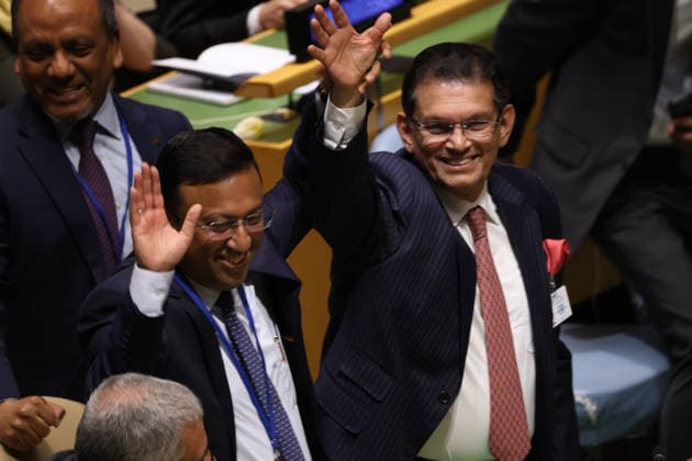 June 2, 2026, New York, New York, USA: KHALILUR RAHMAN of Bangladesh is elected President of the 81st session of the UN General Assembly with 99 votes during a plenary meeting at UNHQ in New York. ANDREAS KAKOURIS of Cyprus received 91 votes. New York USA - ZUMAo116 20260602_znp_o116_001 Copyright: xBiancaxOterox