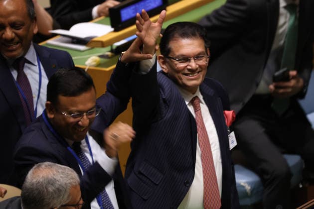 June 2, 2026, New York, New York, USA: KHALILUR RAHMAN of Bangladesh is elected President of the 81st session of the UN General Assembly with 99 votes during a plenary meeting at UNHQ in New York. ANDREAS KAKOURIS of Cyprus received 91 votes. New York USA - ZUMAo116 20260602_znp_o116_002 Copyright: xBiancaxOterox