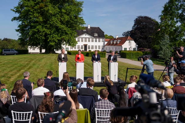 DENMARK The Government Platform is Presented Party leaders Martin Lidegaard (Radikale Venstre), Pia Olsen Dyhr (SF), incoming Prime Minister Mette Frederiksen (Socialdemokratiet), and Lars Loekke Rasmussen (Moderaterne) present the government platform for a new government in Denmark, at Marienborg in Kongens Lyngby, Tuesday, June 2, 2026. (Photo: Liselotte Sabroe Ritzau Scanpix) , Copenhagen Denmark *** DENMARK The Government Platform is Presented Party leaders Martin Lidegaard Radikale Venstre , Pia Olsen Dyhr SF , incoming Prime Minister Mette Frederiksen Socialdemokratiet , and Lars Loekke Rasmussen Moderaterne present the government platform for a new government in Denmark, at Marienborg in Kongens Lyngby, Tuesday, June 2, 2026 Photo  Copyright: Ritzau Scanpix LiselottexSabroex spdk20260602-175739-L