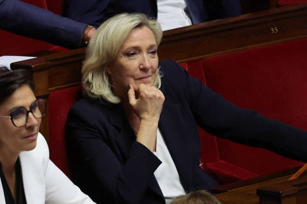 Session of Questions to the Government in National Assembly - Paris The President of the parliamentary group Rassemblement National Marine Le Pen seen here during a session of Questions to the Government at the French National Assembly in Paris, France on May 2, 2026. Photo by Henri Szwarc ABACAPRESS.COM Paris France  Copyright: xSzwarcxHenri ABACAx
