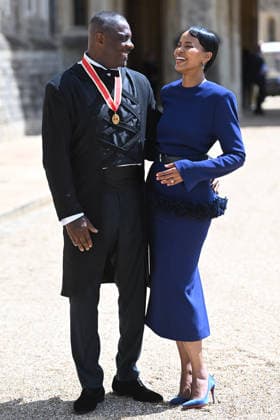 . 02 06 2026. Windsor, United Kingdom. Actor Sir Idris Elba and his wife Sabrina after he received a knighthood at an Investiture at Windsor Castle, United Kingdom.  xPoolx xi-Imagesx IIM-26800-0009