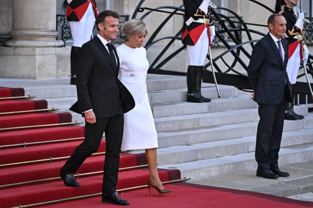 Emmanuel and Brigitte Macron welcome Paul and Jeannette Kagame at the Elysee FA French President Emmanuel Macron and French First Lady Brigitte Macron arrive to welcome Rwanda s President Paul Kagame and his wife Jeannette Kagame at The Elysee Presidential Palace in Paris on June 2, 2026. Photo by Firas Abdullah ABACAPRESS.COM Paris Ile-de-France France  Copyright: xAbdullahxFiras ABACAx