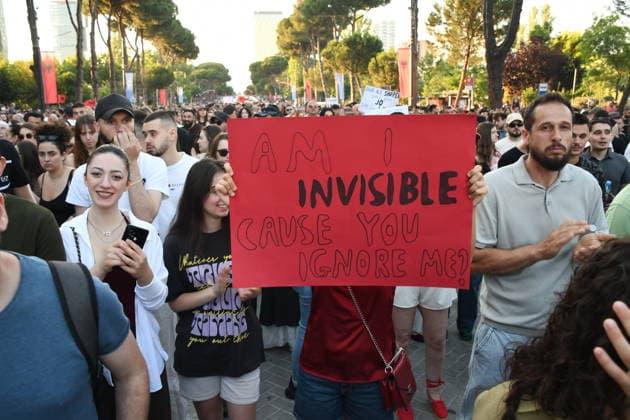 Protests continue in Albania over planned tourism project TIRANA, ALBANIA - JUNE 2: Thousands of demonstrators carrying banners and placards gather at Skanderbeg Square to protest the planned sale of a beach in the Zvernec area of Vlora as part of a tourism development project, in Tirana, Albania on June 2, 2026. Protesters after marched toward the Prime Minister’s Office to voice opposition to the project. Olsi Shehu Anadolu Tirana Albania. Editorial use only. Please get in touch for any other usage.  Copyright: x2026xAnadoluxOlsixShehux