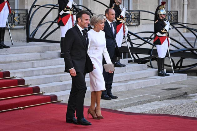 Emmanuel and Brigitte Macron welcome Paul and Jeannette Kagame at the Elysee FA French President Emmanuel Macron and French First Lady Brigitte Macron arrive to welcome Rwanda s President Paul Kagame and his wife Jeannette Kagame at The Elysee Presidential Palace in Paris on June 2, 2026. Photo by Firas Abdullah ABACAPRESS.COM Paris Ile-de-France France  Copyright: xAbdullahxFiras ABACAx