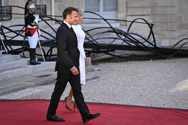 Emmanuel and Brigitte Macron welcome Paul and Jeannette Kagame at the Elysee FA French President Emmanuel Macron and French First Lady Brigitte Macron arrive to welcome Rwanda s President Paul Kagame and his wife Jeannette Kagame at The Elysee Presidential Palace in Paris on June 2, 2026. Photo by Firas Abdullah ABACAPRESS.COM Paris Ile-de-France France  Copyright: xAbdullahxFiras ABACAx