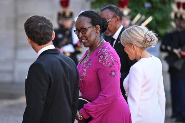 Emmanuel and Brigitte Macron welcome Paul and Jeannette Kagame at the Elysee FA French President Emmanuel Macron and French First Lady Brigitte Macron welcome Rwanda s President Paul Kagame and his wife Jeannette Kagame at The Elysee Presidential Palace in Paris on June 2, 2026. Photo by Firas Abdullah ABACAPRESS.COM Paris Ile-de-France France  Copyright: xAbdullahxFiras ABACAx