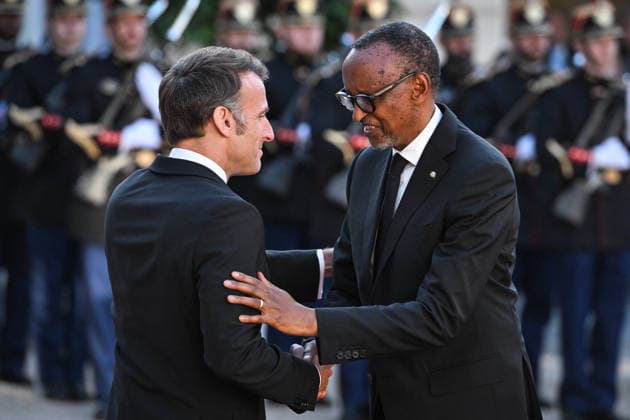 Emmanuel and Brigitte Macron welcome Paul and Jeannette Kagame at the Elysee FA French President Emmanuel Macron welcomes Rwanda s President Paul Kagame at The Elysee Presidential Palace in Paris on June 2, 2026. Photo by Firas Abdullah ABACAPRESS.COM Paris Ile-de-France France  Copyright: xAbdullahxFiras ABACAx