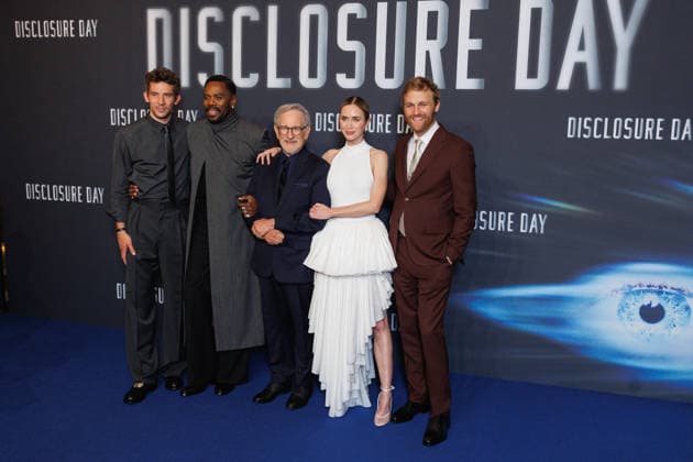 Disclosure Day premiere at Grand Rex theatre Celebrities arrival on red carpet Josh O Connor, Colman Domingo, Steven Spielberg, Emily Blunt and Wyatt Russell 456967 2026 06 02  Copyright: xSebastienxFremontx xStarfacex STAR_456967_072