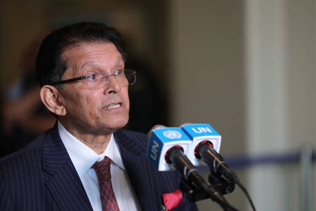 June 2, 2026, New York, New York, USA: KHALILUR RAHMAN of Bangladesh speaks at the General Assembly stakeout after being elected President of the 81st session of the UN General Assembly at UNHQ in New York. New York USA - ZUMAo116 20260602_znp_o116_004 Copyright: xBiancaxOterox