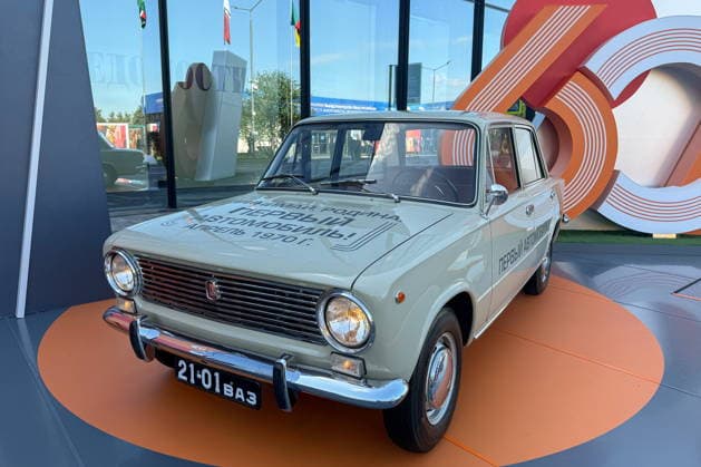 RUSSIA, ST PETERSBURG - JUNE 3, 2026: A 1970 VAZ-2101 car on display during the 2026 St Petersburg International Economic Forum at the ExpoForum Convention and Exhibition Centre. Peter Kovalev TASS  93321166