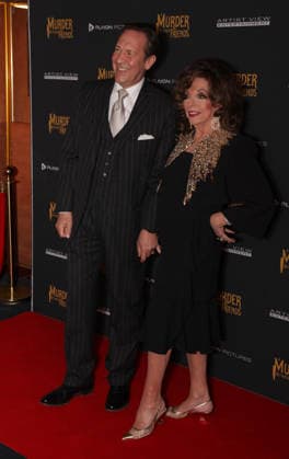 Murder Between Friends premiere London, UK. Percy Gibson and Joan Collins at the Murder Between Friends premiere. Curzon Mayfair. 2nd June 2026. LMK11-S030626-001 Steve Bealing Landmark Media 