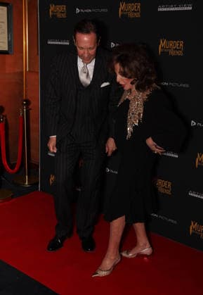 Murder Between Friends premiere London, UK. Percy Gibson and Joan Collins at the Murder Between Friends premiere. Curzon Mayfair. 2nd June 2026. LMK11-S030626-001 Steve Bealing Landmark Media 