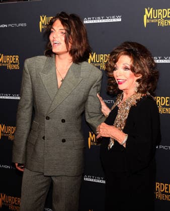 Murder Between Friends premiere London, UK. Damian Hurley and Joan Collins at the Murder Between Friends premiere. Curzon Mayfair. 2nd June 2026. LMK11-S030626-001 Steve Bealing Landmark Media 