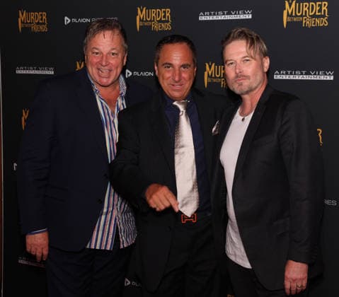 Murder Between Friends premiere London, UK. Jim Borstelmann, Mark Rozzano and Jacob Young at the Murder Between Friends premiere. Curzon Mayfair. 2nd June 2026. LMK11-S030626-001 Steve Bealing Landmark Media 