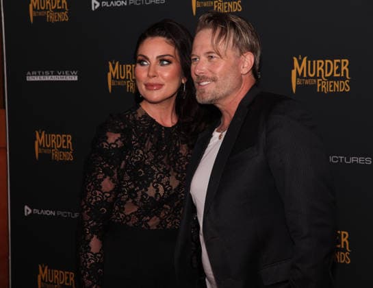 Murder Between Friends premiere London, UK. Nadia Bjorlin and Jacob Young at the Murder Between Friends premiere. Curzon Mayfair. 2nd June 2026. LMK11-S030626-001 Steve Bealing Landmark Media 