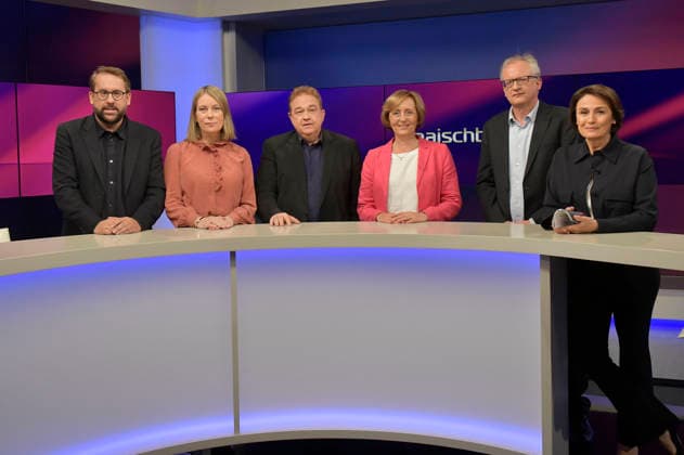 Paul Ronzheimer, Sabine Rennefanz, Oliver Kalkofe, Beatrix von Storch, Albrecht von Lucke und Sandra Maischberger in der ARD-Talkshow maischberger im Studio Berlin Adlershof. Berlin, 02.06.2026 *** Paul Ronzheimer, Sabine Rennefanz, Oliver Kalkofe, Beatrix von Storch, Albrecht von Lucke and Sandra Maischberger on the ARD talk show maischberger in Studio Berlin Adlershof Berlin, 02 06 2026 Foto:xM.xBehrensx xFuturexImagex maischberger0206_6602