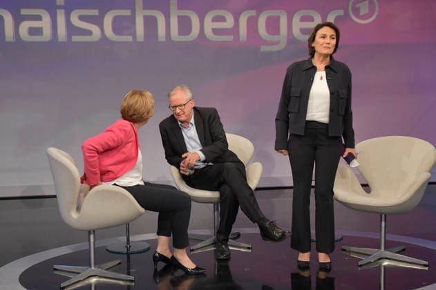 Beatrix von Storch, Albrecht von Lucke und Sandra Maischberger in der ARD-Talkshow maischberger im Studio Berlin Adlershof. Berlin, 02.06.2026 *** Beatrix von Storch, Albrecht von Lucke and Sandra Maischberger on the ARD talk show maischberger in Studio Berlin Adlershof Berlin, 02 06 2026 Foto:xM.xBehrensx xFuturexImagex maischberger0206_6619