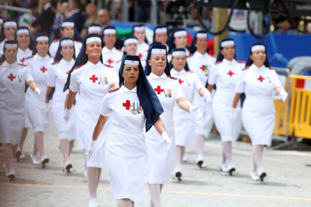 June 2, 2026, Rome, Italy: Red Cross nurses march during the parade. Heads of state and government attended the 80th Anniversary of Republic Day celebrations and the traditional military parade through the Imperial Fora. The ceremony, which pays homage to the values ??of the Republic and the Armed Forces, took place in the heart of the capital before the highest Italian institutional officials and international delegations. Rome Italy  - ZUMAs197 20260602_aaa_s197_227 Copyright: xMarcoxIacobuccix