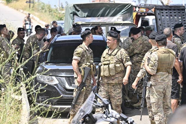 Despite the ceasefire, the Israeli army targeted a car with a drone near Beirut MOUNT LEBANON, LEBANON - JUNE 03: Security forces conduct an investigation at the scene after the Israeli army, despite the ceasefire, targeted a car traveling on the coastal road in the Khalde region of Mount Lebanon Governorate near the Lebanese capital Beirut with an unmanned aerial vehicle (UAV), on June 03, 2026. Material damage occurred to the vehicle as a result of the attack. Houssam Shbaro Anadolu Mount Lebanon Lebanon. Editorial use only. Please get in touch for any other usage.  Copyright: x2026xAnadoluxHoussamxShbarox
