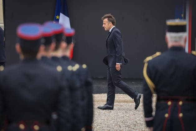 Paris, France le 03 juin 2026 - Le President de la Republique Emmanuel MACRON preside la ceremonie d hommage de la Nation a Edgar Morin, disparu le 29 mai dernier, aux Invalides - The President of the Republic Emmanuel MACRON presides over the Nation s tribute ceremony to Edgar Morin, who passed away on May 29, at the Invalides  Copyright: xSebastienxTOUBONx