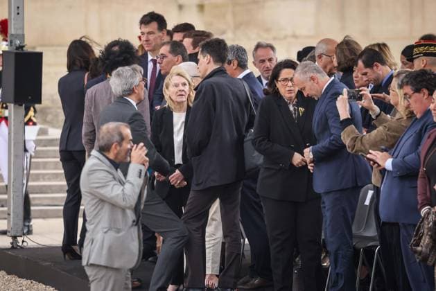 Paris, France le 03 juin 2026 - Le President de la Republique Emmanuel MACRON preside la ceremonie d hommage de la Nation a Edgar Morin, disparu le 29 mai dernier, aux Invalides - The President of the Republic Emmanuel MACRON presides over the Nation s tribute ceremony to Edgar Morin, who passed away on May 29, at the Invalides Ici Catherine PEGARD  Copyright: xSebastienxTOUBONx