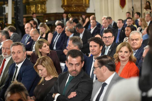 Delivery of the Gold Medal of the Region of Murcia to Princess Leonor The mayor of Molina de Segura, José Ángel Alonso 2 row, 2 d , during the celebration of the institutional act of delivery of the Gold Medal of the Region of Murcia to Princess Leonor, on June 3, 2026, in Murcia Spain This solemn event, developed in the Palace of San Esteban, is chaired by the head of the regional executive to award the highest distinction of the community to the Princess of Asturias, Leonor de Borbón, recognizing its institutional link and his career of public service to the State 03 JUNE 2026 Murcia Murcia Espana  Copyright: xDIMAx 7568786