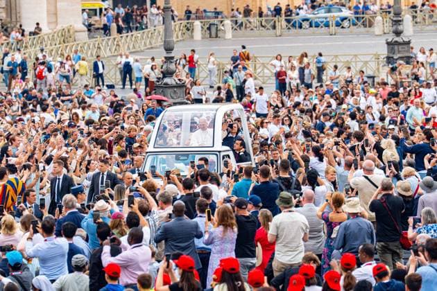 June 3, 2026, Citta Del Vaticano: An handout image provided by Vatican Media shows Pope Leo XIV during his weekly General Audience in Vatican City, 3 June 2026 Cordon Press 