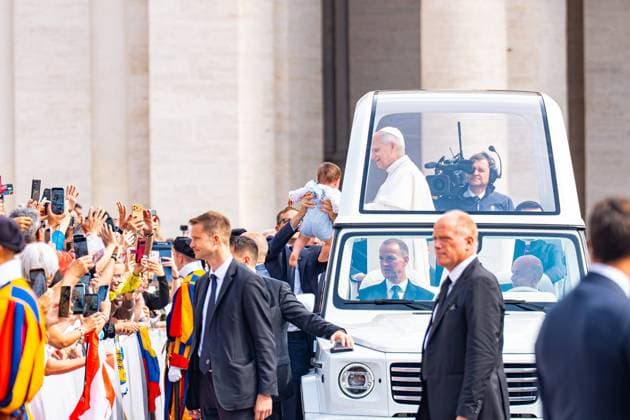 June 3, 2026, Citta Del Vaticano: An handout image provided by Vatican Media shows Pope Leo XIV during his weekly General Audience in Vatican City, 3 June 2026 Cordon Press 