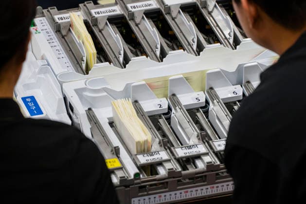 June 3, 2026, Seoul, South Korea: Poll workers sort ballots after the conclusion of voting in South KoreaÃ¢â‚¬â ¢s local elections on Wednesday, June 3, 2026 in Seoul, South Korea. Seoul South Korea  - ZUMAh163 20260603_znp_h163_028 Copyright: xJintakxHanx