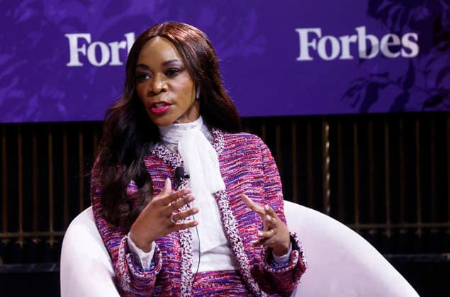 Global Economist and Member of the UK s House of Lords Dambisa Moyo speaks at the 2025 Forbes Iconoclast Summit on Wednesday, June 3, 2026 at Gotham Hall in New York City.  NYP20260603111 JohnxAngelillo