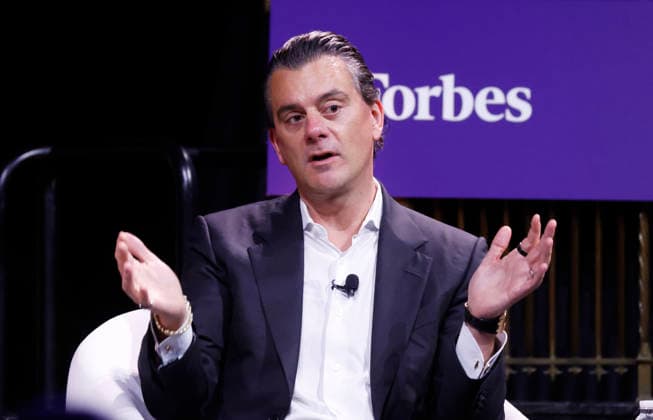 CIO & Global Head of Private Equity.Mubadala Capital Oscar Fahlgren speaks at the 2025 Forbes Iconoclast Summit on Wednesday, June 3, 2026 at Gotham Hall in New York City.  NYP20260603114 JohnxAngelillo